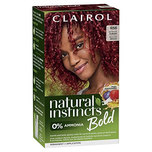 Clairol Natural Instincts Bold Permanent Hair Dye, R56 Achiote Auburn Hair Color, Pack of 1