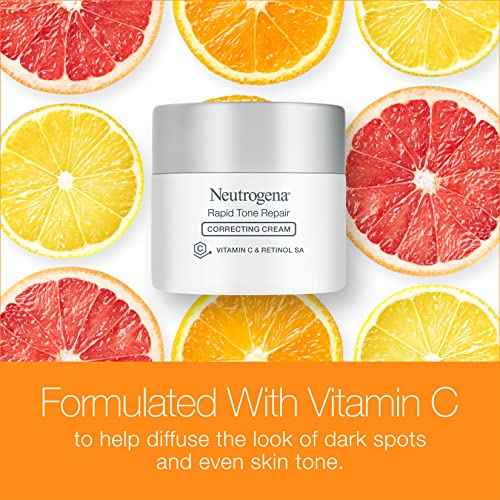 Neutrogena Rapid Tone Repair Retinol + Vitamin C Face Moisturizer, Dark Spot Corrector, Anti-Aging Face Cream for Even Tone 1.7 oz + Trial Size Hydro Boost Facial Cleanser, 0.5 fl. oz