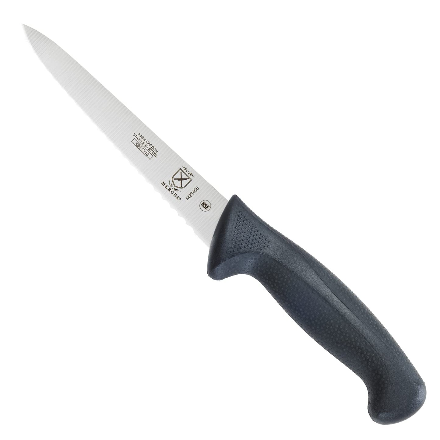 Mercer Culinary M18134BK Bread Knife, 6-Inch, Millennia Black