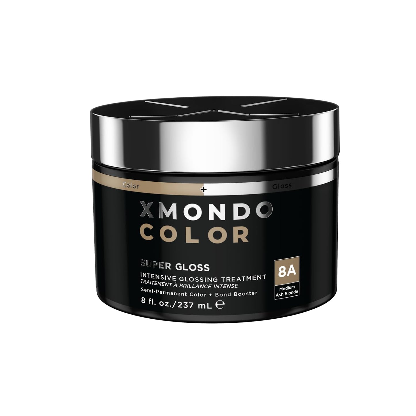 XMONDO Ash Blonde Color Depositing Mask - Nourishing Semi-Permanent Hair Dye, 8 Fl Oz | Vegan Formula