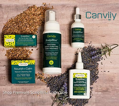 Canviiy ScalpBliss Itch-Calming Serum - Long-Lasting Moisturizer for Dry, Itchy Scalp | Enriched with Aloe Vera & Peppermint Oil
