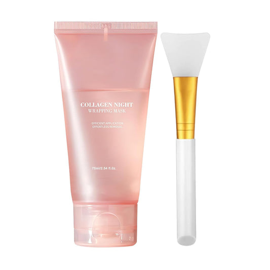 Skiennix Collagen Night Wrapping Mask - Peel Off Hydrolyzed Facial Mask for Elasticity & Hydration | 2.54 fl. oz.