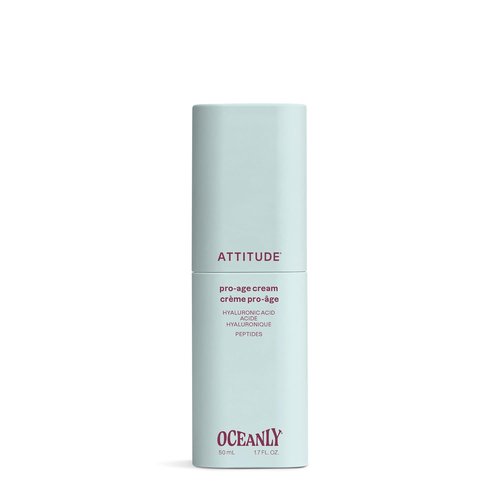 ATTITUDE Anti-Aging Face Cream - Hyaluronic Acid, Peptides & Ceramides for Wrinkles | Fragrance-Free, 1.7 Fl Oz