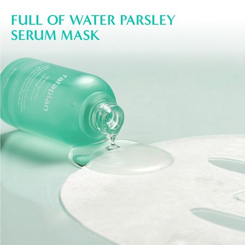 Rataplan Water Parsley Calming Serum Mask - Vegan Hypoallergenic Sheet for Moisture & Heat Relief | 10 Packs
