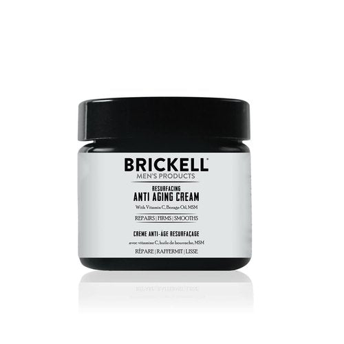 Brickell Men's Products Resurfacing Anti-Aging Face Cream - Natural Vitamin C Moisturizer, 2 Oz, Unscented