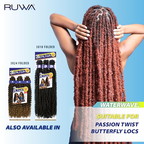 Sensationnel Ruwa prestretched braiding hair - 3x ruwa 48 inch 24 folded water repellent fast dry sports braid - 3x Ruwa 24 inch (1 pack, nlime)