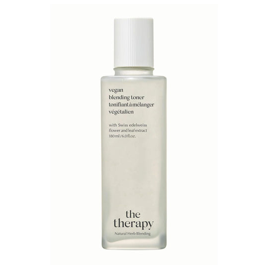 The Face Shop The Therapy Vegan Blending Toner - Organic Soothing Toner for Elasticity & Hydration | Eco-Friendly, 6.09 fl. Oz | K-Beauty