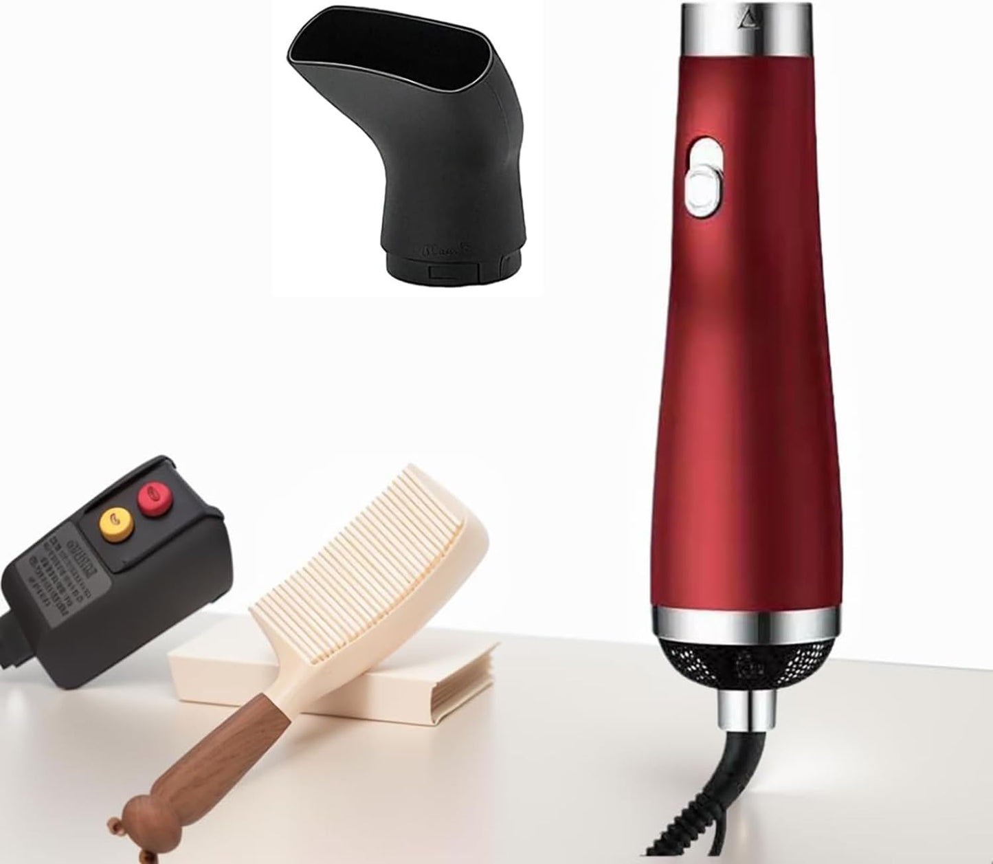 Skiennix Portable Hair Dryer - High-Speed Travel Dryer with Negative Ion Technology | 3 Heat/Speed Settings, Low Noise, Red