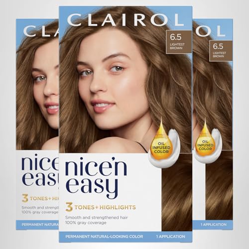 Clairol Nice'n Easy Permanent Hair Dye, 5G Medium Golden Brown Hair Color, Pack of 1