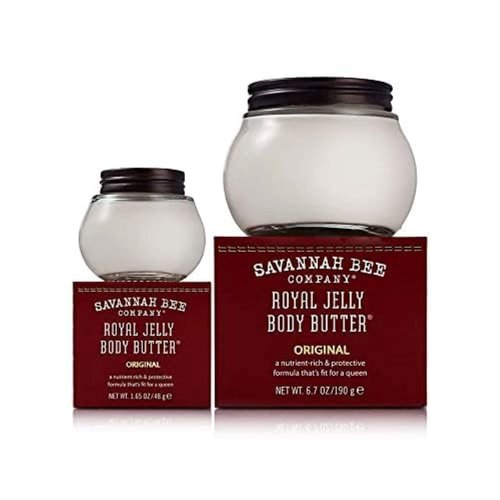 Savannah Bee Company Ultra-Rich Royal Jelly Body Butter - Deeply Moisturizes & Revitalizes Skin | Blackberry & Vanilla Scent (6.7 Oz & 1.65 Oz)