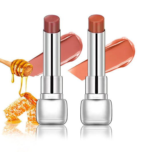 Skiennix Plumper Moisturizing Butter Lipstick - Nourishing Hydrating Lip Balm | 2-Pack Pale Nude & Orange