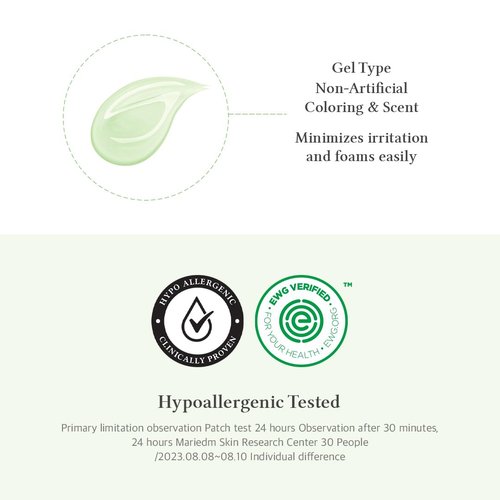 Dr.Althea Green Relief Amino Gel Cleanser | Lightweight & Hydrating Makeup Remover | Daily Face Wash with Hyaluronic Acid | Korean Vegan Skincare for All Skin Types | 3.38 Fl Oz