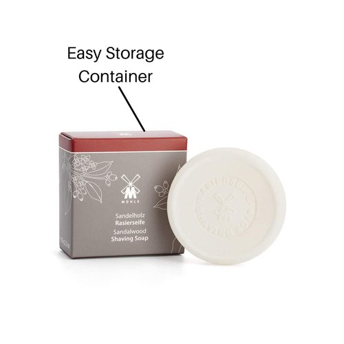 MÜHLE SHAVE CARE Sandalwood Shaving Soap - Anti-Inflammatory & Plant-Based with Aloe Vera | 65g