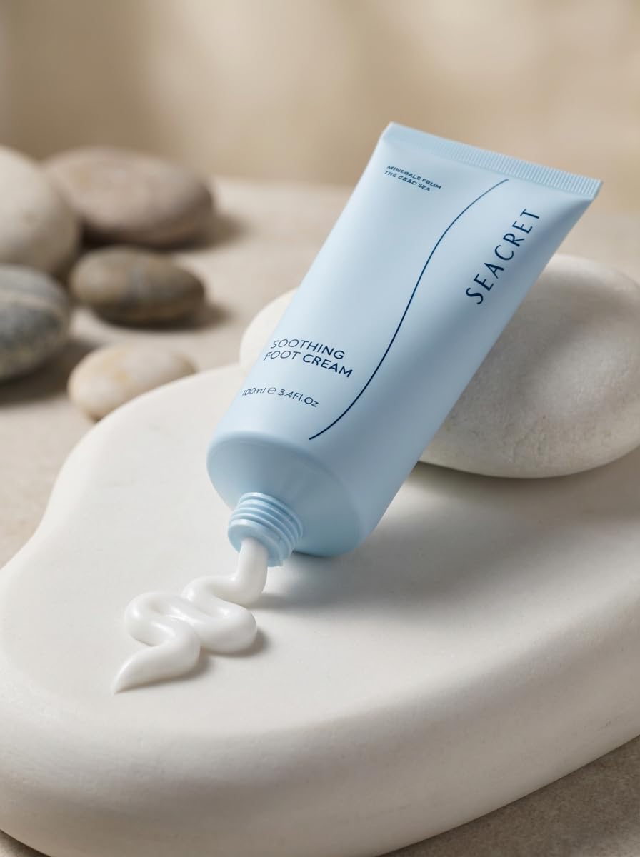SEACRET Dead Sea Foot Cream - Deep Moisture Heel Repair with Tea Tree Oil & Shea Butter | 3.4 fl oz
