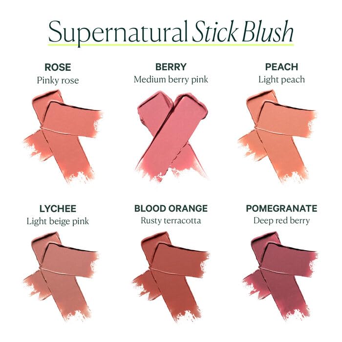Well People Supernatural Stick - Creamy Hydrating Blush For Cheeks & Lips | Vegan Berry Color