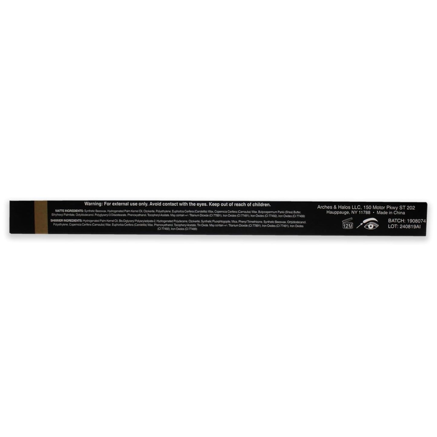 Arches & Halos Brow Highlighting Crayon - Coco | Ultra Creamy Eyebrow Stick & Highlighter Duo - 0.176 oz