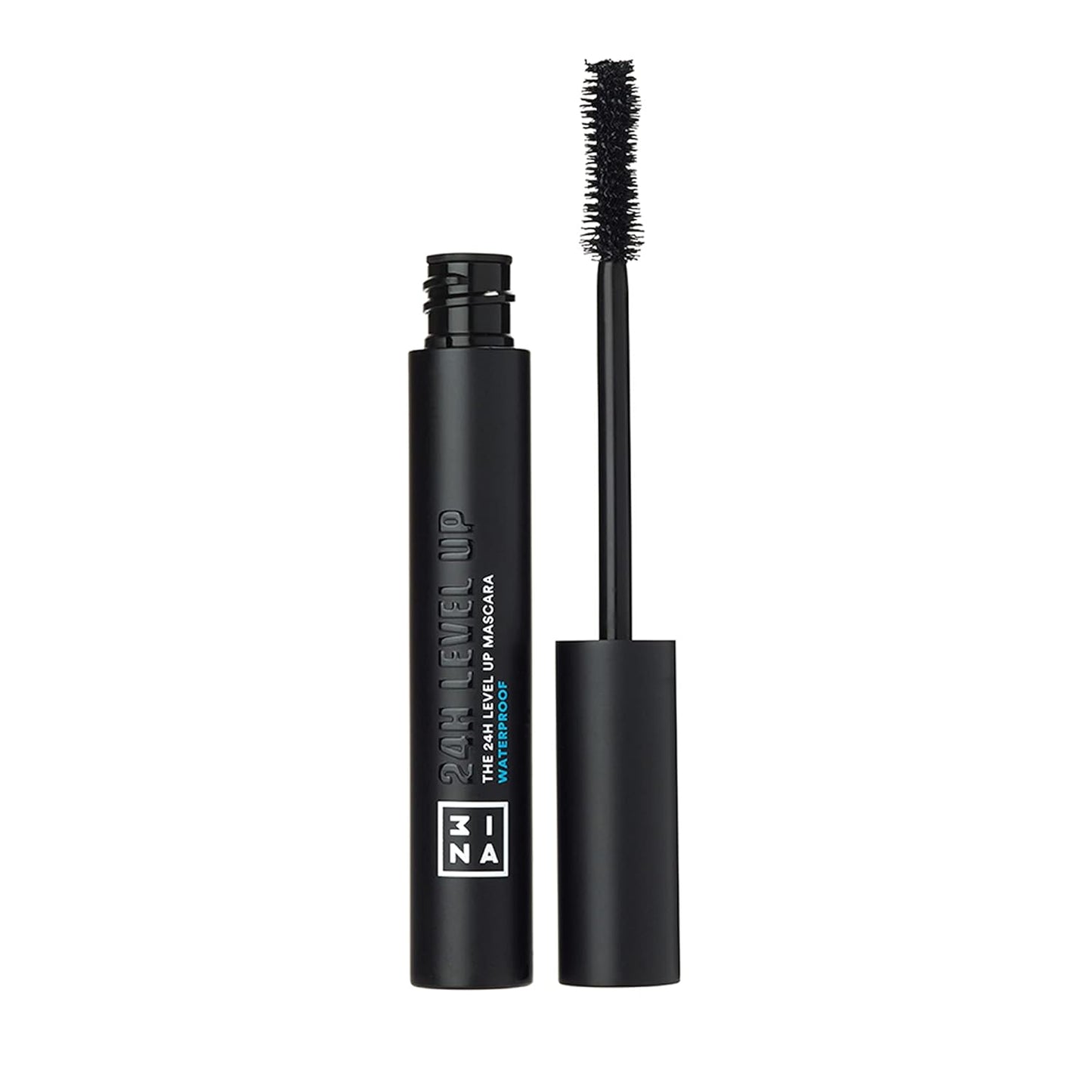 3INA MAKEUP - 24H Level Up Waterproof Mascara - Black Volume & Length with Hourglass Wand - Vegan & Cruelty-Free