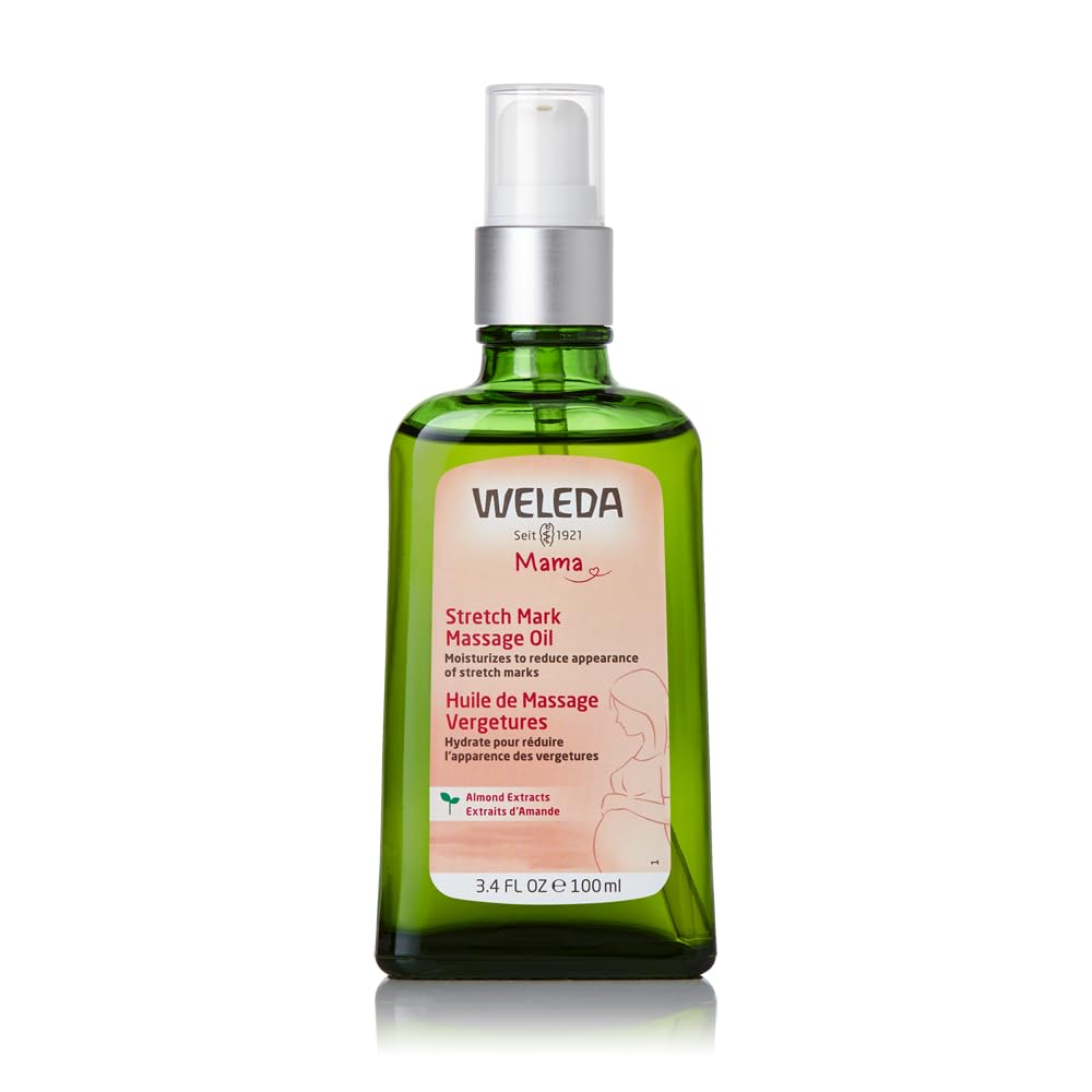 Weleda Stretch Mark Massage Oil - Plant-Rich Formula with Vitamin E | 3.4 Fl Oz