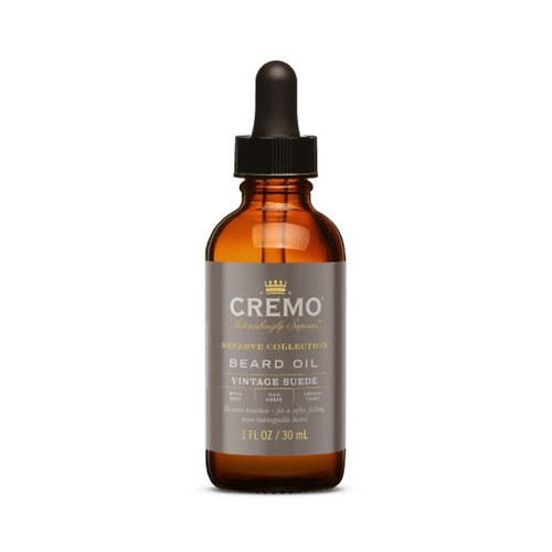 Cremo Beard Oil - Vintage Suede | Restore Moisture & Soften Beard, 1 Fl Oz
