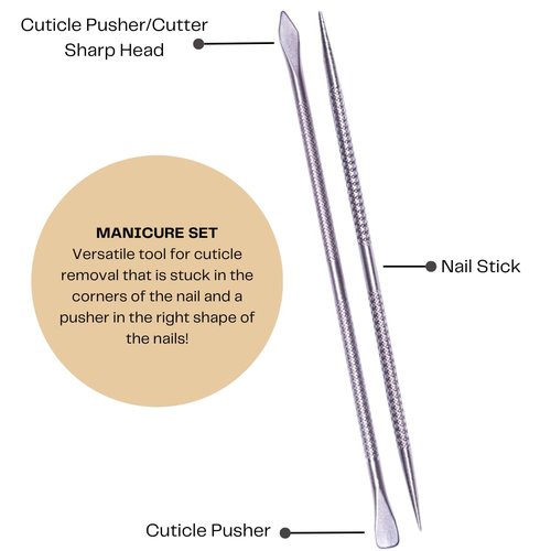 Mundial Nail Care 3-Piece Set | Professional Stainless Steel Cuticle Nippers & Manicure Tools