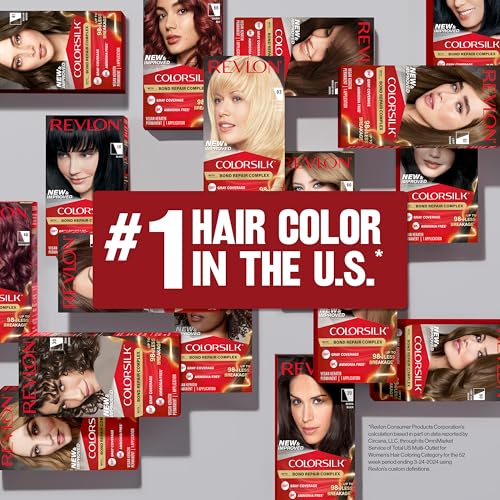 Revlon ColorSilk with Bond Repair Complex, Blonde Permanent Hair Color, 100% Gray Coverage, Ammonia Free Hair Dye, Vegan Keratin, 70 Medium Ash Blonde (Pack of 3)