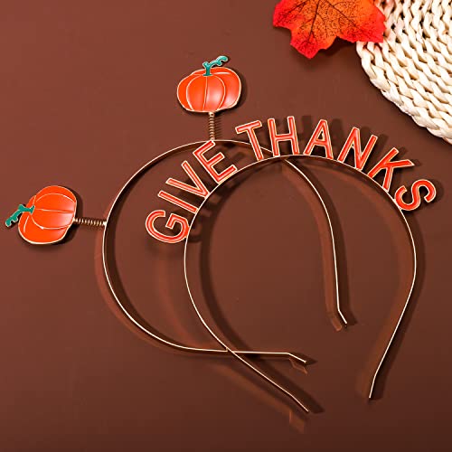 YAHPERN Thanksgiving Fall Headbands for Women Maple Leaf Turkey Pumpkin Head Boppers Autumn Accessories Outfits Gifts