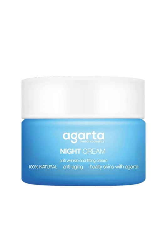 Agarta Night Face Cream - Hydrating & Smoothing Overnight Moisturizer for Radiant Skin | Vegan Formula - 1.7 fl oz