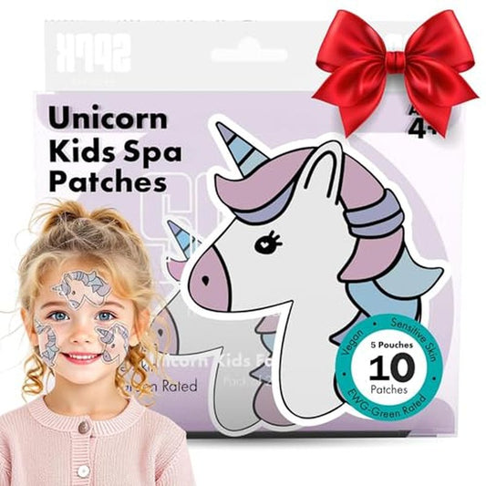 Unicorn Kids Face Masks Skincare Set (20pcs), Organic Vegan & Kid Safe Skin Care Ages 4+, Cute Animal Sheet Masks for Girls, Spa Day, Sleepover, Slumber Party Favors, Stuffs and Gifts for Little Girls