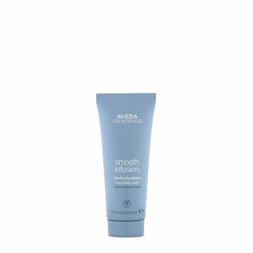 Aveda Smooth Infusion Perfectly Sleek - Heat-Activated Styling Cream for Curly & Coily Hair | Frizz Protection & Humidity Control | Silicone-Free, 97% Naturally Derived