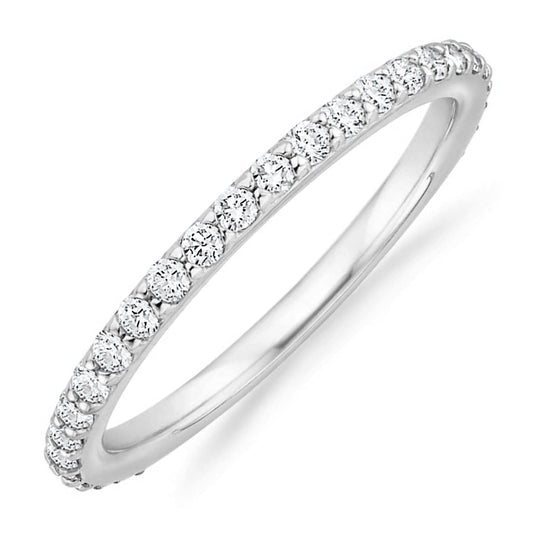 PAVOI 14K Gold Plated Cubic Zirconia Diamond Stackable Eternity Bands for Women