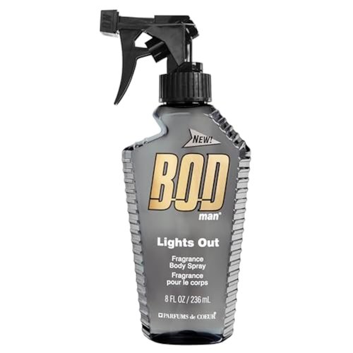 BOD man Parfums De Coeur Lights Out Fragrance Body Spray for Men, 8 Ounce