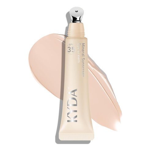 KYDA Mineral Eye Cream - 3-in-1 Anti-Aging Color Corrector for Dark Circles & Fine Lines | SPF 35, Light