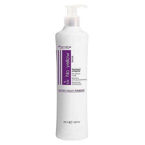 Fanola No Yellow Purple Hair Mask - Deep Conditioning for Blonde & Grey Hair - Neutralizes Brassiness (11.8 Fl oz)