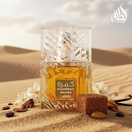 Lattafa Khamrah Qahwa Eau de Parfum - Long-Lasting Vanilla & Cinnamon Fragrance | 3.40 Ounce (100 ml)