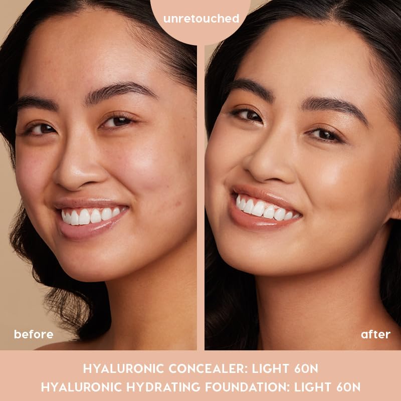 ColourPop Pretty Fresh Creamy Concealer - Full Coverage with Natural Finish - Hydrating Formula with Hyaluronic Acid & Coconut Water - Light 40N (0.3 oz)