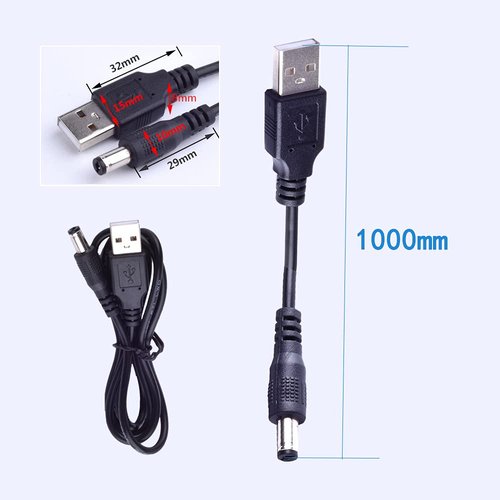 Power Cord 5V Replacement Charger - USB Adapter for Hairdressers, Shavers, Lamps & More