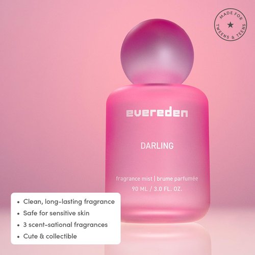 Evereden Fragrance Hair and Body Mist - Darling | Clean Vegan Spray for Teen Girls - Iconic Scents in Aesthetic Bottles