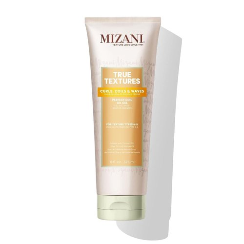 Mizani True Textures Perfect Coil Oil Gel - Curly Hair Gel with Olive & Coconut Oil | Anti-Frizz, Silicone-Free, Paraben-Free