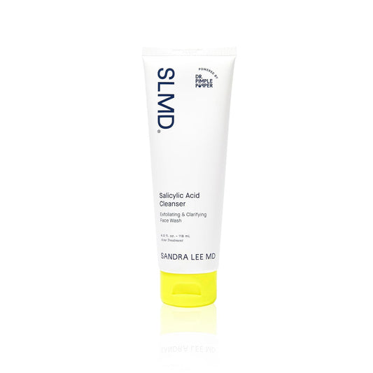 SLMD by Dr. Pimple Popper - Salicylic Acid Cleanser 4 fl oz Exfoliating Gel Cleanser Face Wash Acne Prone Skin - Treat & Prevent Active Acne - Pore Cleanser Prevents Blackheads & Whiteheads