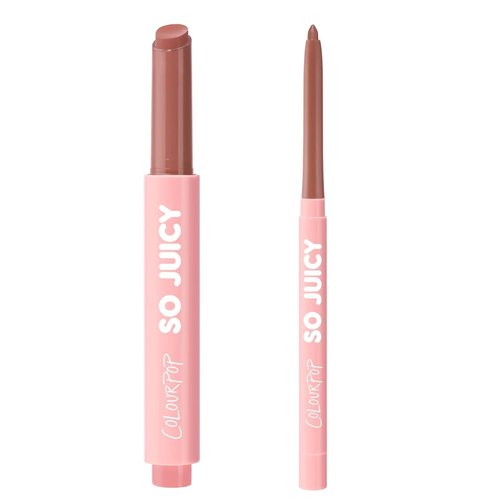 ColourPop So Juicy Plumping Lip Gloss Balm & Liner Set | Peptide-Infused Hydration for Fuller Lips (0.08 oz)