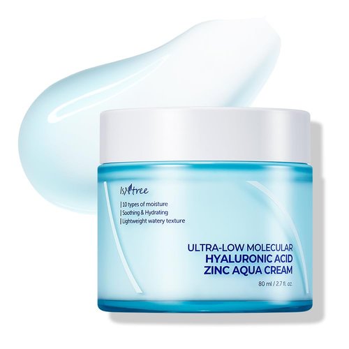IsNtree Ultra-Low Molecular Hyaluronic Acid Cream - Hydrating & Cooling Moisturizer | 80ml