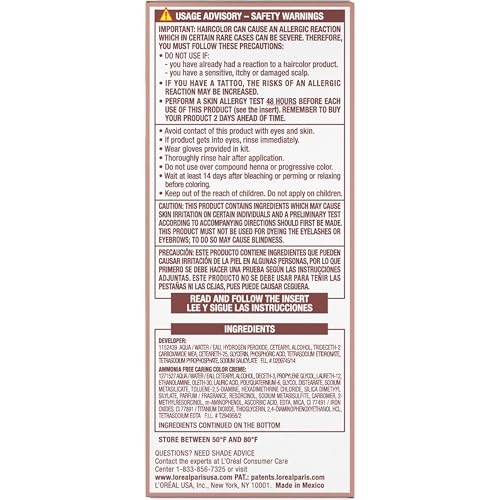 L’Oreal Paris Excellence Universal Nudes Permanent Hair Color, Ammonia Free Hair Dye for Gray Hair Coverage, 5N Natural Brown, 1 Hair Dye Kit