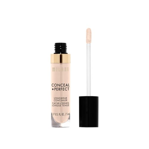 Milani Conceal + Perfect Longwear Concealer - Full Coverage with Hyaluronic Acid & Vitamin E | Pure Ivory