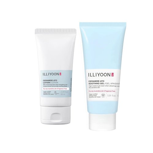 Illiyoon ATO Soothing Gel 5.91 Fl Oz - Hydrating Relief with ATO Lotion 2.29 Fl Oz