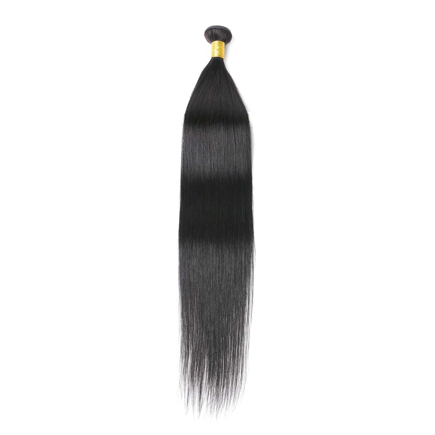 Straight Human Hair Bundles 3 Bundles 24 26 28 Inch 100% Unprocessed Brazilian Virgin Straight Weave Bundles Extensions For Women Natural Color