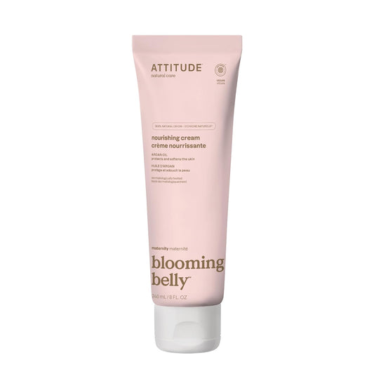 ATTITUDE Pregnancy Nourishing Body Cream - EWG Verified, Vegan & Plant-Based with Argan Oil | 8 Fl Oz