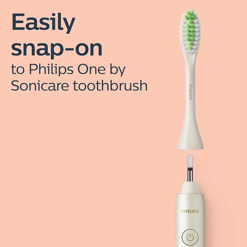 Philips One by Sonicare Replacement Brush Heads - 2-Pack, White | Superior Cleaning Performance
