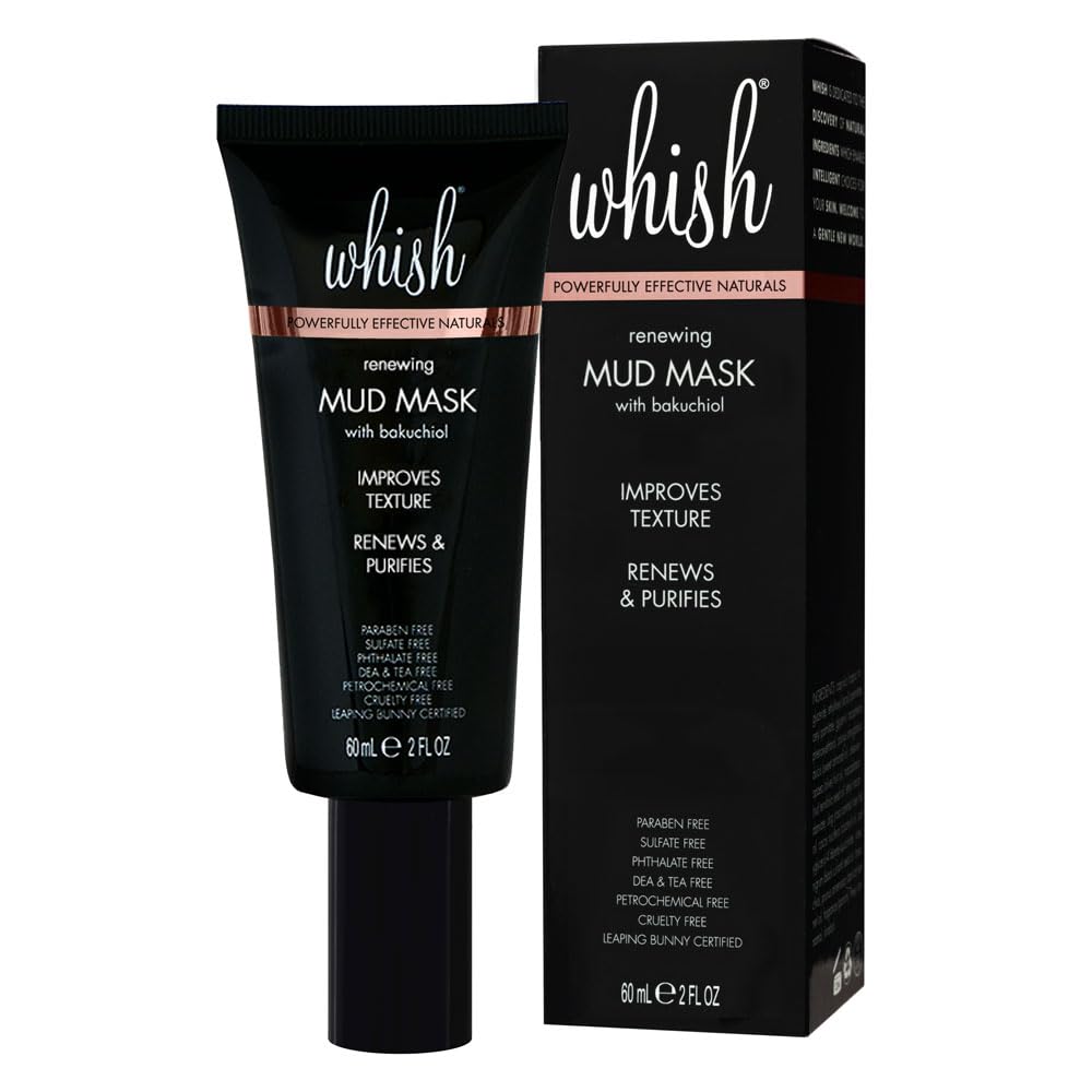Whish Mud Mask - Natural Retinol Alternative Clay Mask for Pore Minimizing & Acne Treatment - 2 fl oz