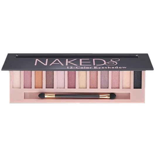 Skiennix 12-Color Nude Eyeshadow Palette - Waterproof Matte & Shimmer Pigments for Professional Makeup