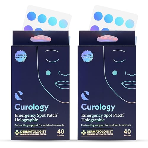 Curology Emergency Spot Pimple Patches for Face, Hydrocolloid Pimple Patches Fast-Acting, 40 Count